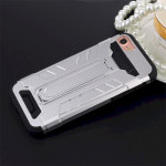 Wholesale iPhone SE (2020) / 8 / 7 Card Slot Hybrid Case with Stand (Silver)